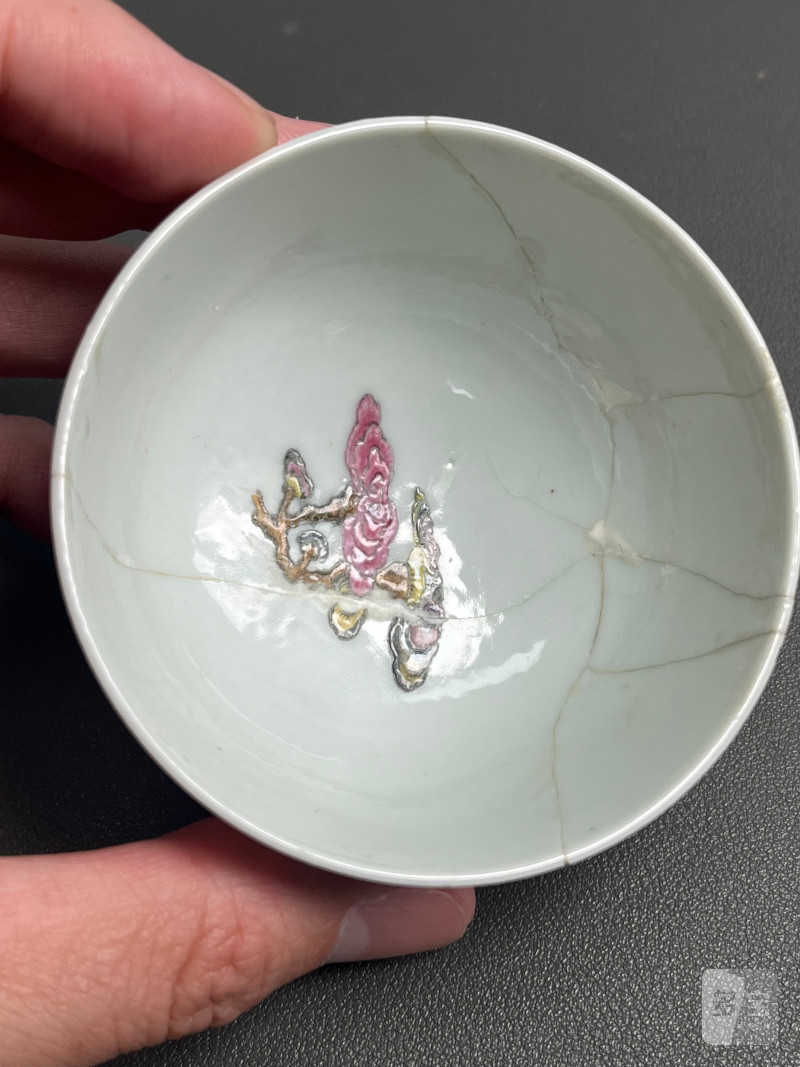 民国或更早  珐琅彩灵芝杯 - 图8